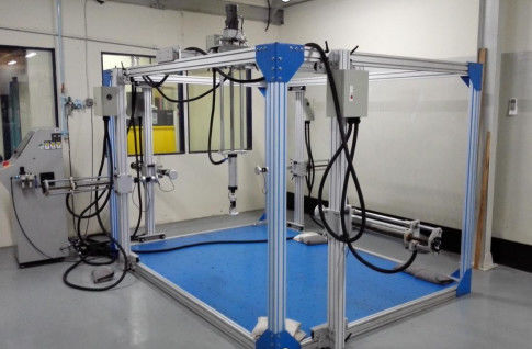 Giá tốt Máy kiểm tra đồ nội thất với 200kg lực kéo tối đa phanh khí áp điều chỉnh và điều khiển màn hình cảm ứng PLC để kiểm tra độ bền và độ bền của bàn trực tuyến