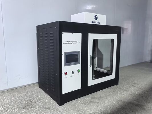 Giá tốt Máy thử tính dễ cháy của quần áo bảo hộ theo tiêu chuẩn ISO 15025 với kết cấu thép không gỉ và ứng dụng ngọn lửa tự động trực tuyến